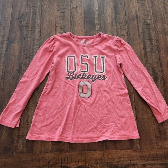 BUNDLE (2) Ohio State Buckeyes Outfit Girls Clothes Long Sleeve Shirt Shorts 5 - Picture 3 of 8